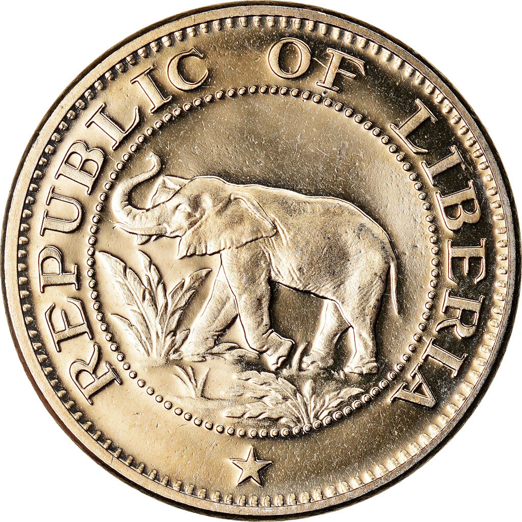 Coin, Liberia, 5 Cents, 1973, MS(65-70), Copper-nickel, KM:14