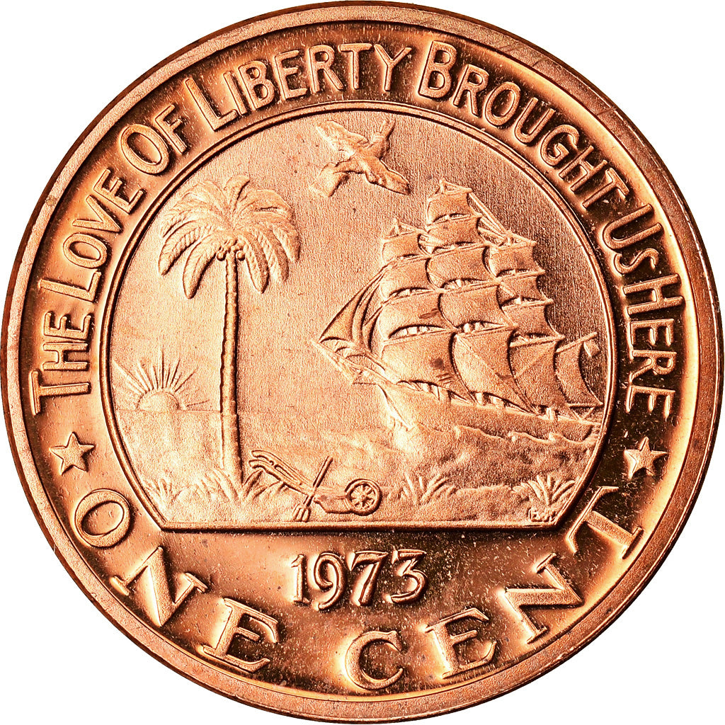 Moneta, Liberia, Cent, 1973, FDC, Bronzo, KM:13