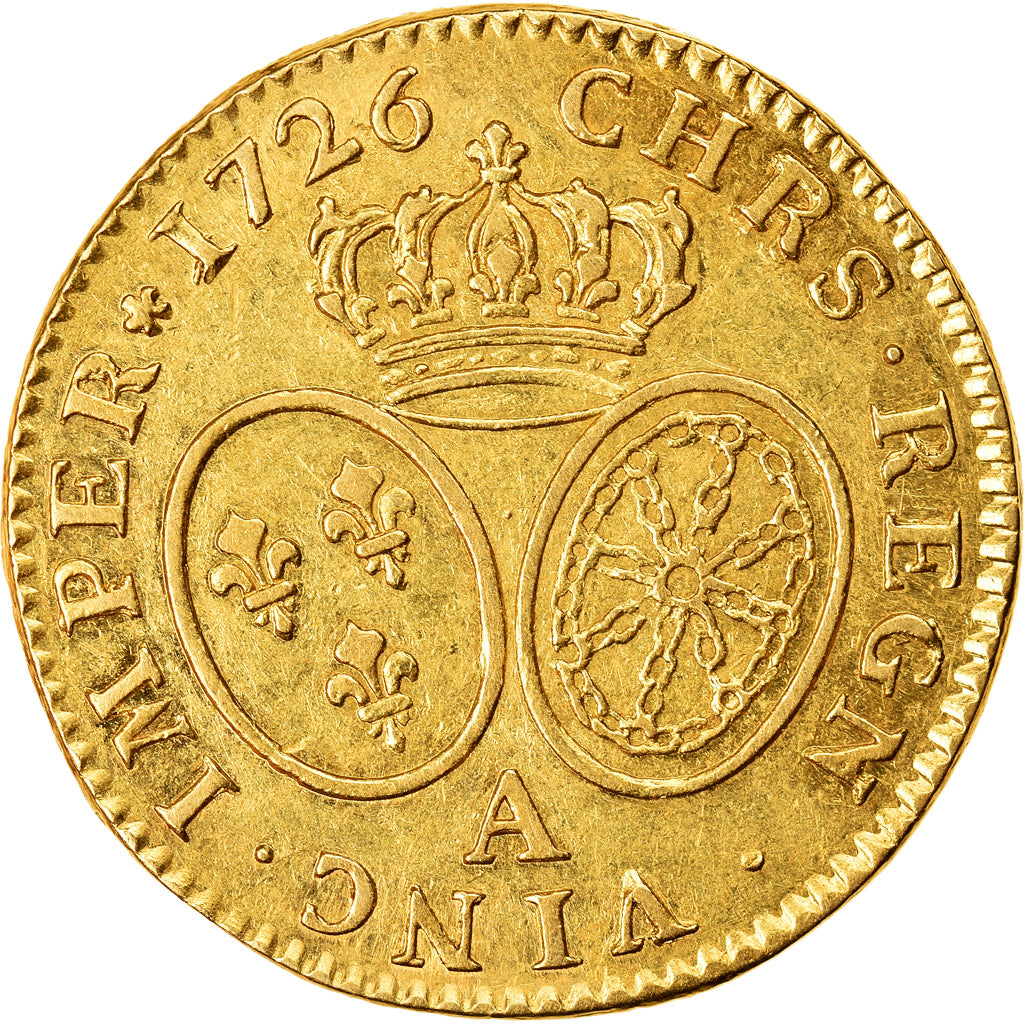Moneta, Francia, Louis XV, Louis d'or aux lunettes, Louis d'Or, 1726, Paris, BB