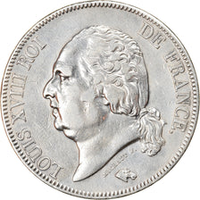 Coin, France, Louis XVIII, Louis XVIII, 5 Francs, 1822, Paris, EF(40-45)