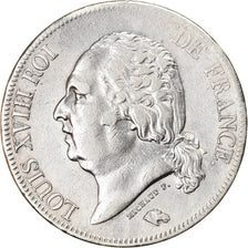 Munten, Frankrijk, Louis XVIII, Louis XVIII, 5 Francs, 1824, Rouen, ZF, Zilver