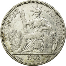 Moneda, Indochina francesa, Piastre, 1902, Paris, MBC, Plata, Lecompte:285