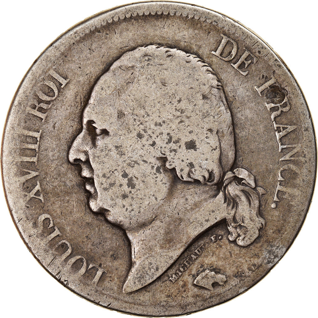 Munten, Frankrijk, Louis XVIII, Louis XVIII, 5 Francs, 1816, Perpignan, FR