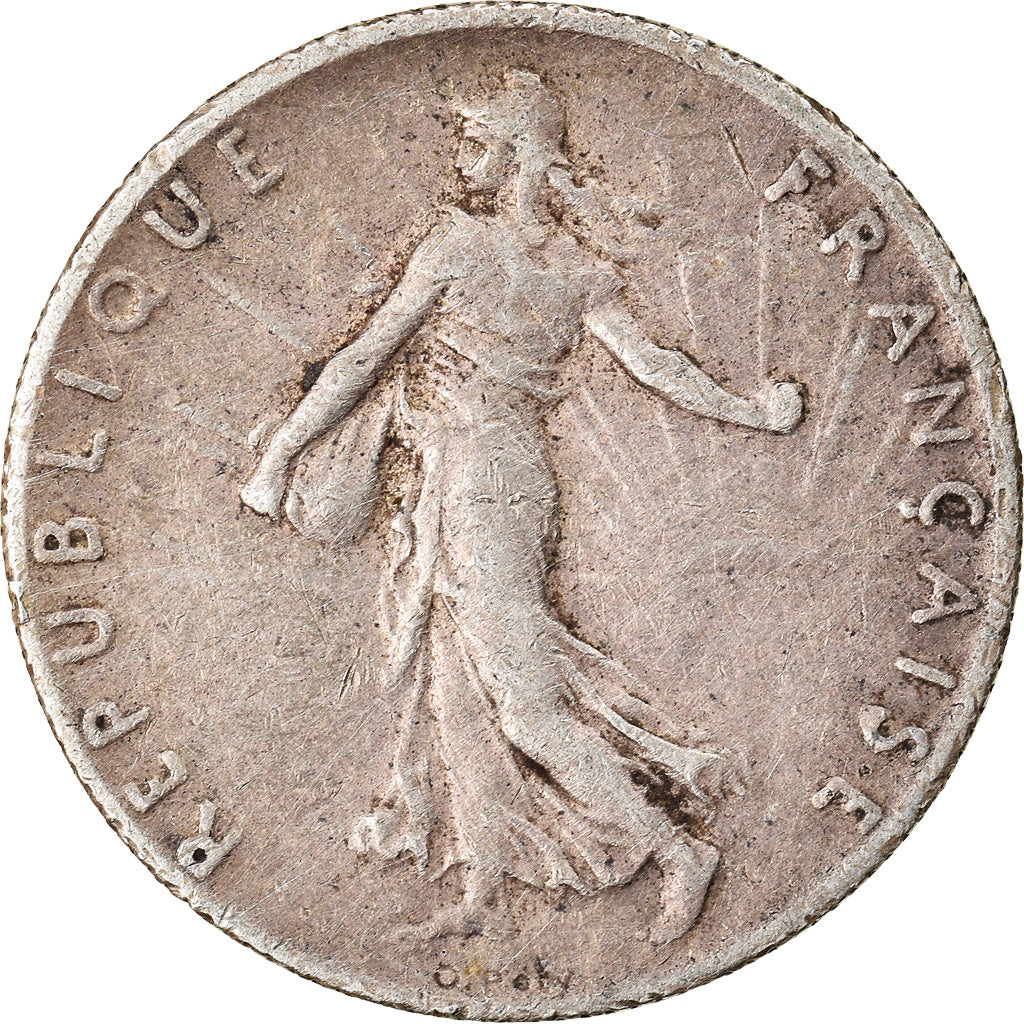 Moneta, Francia, Semeuse, 50 Centimes, 1915, Paris, BB, Argento, KM:854