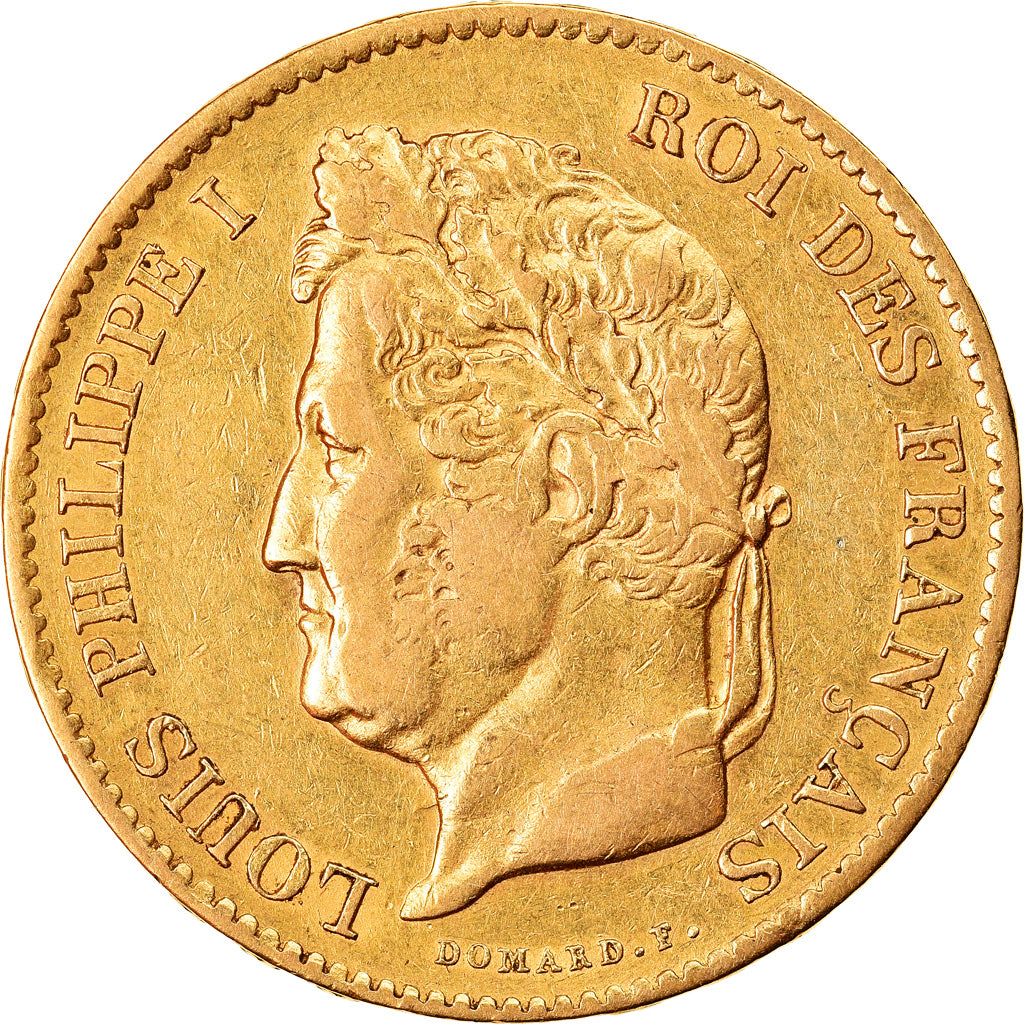 Coin, France, Louis-Philippe, 40 Francs, 1833, Paris, VF(30-35), Gold, KM:747.1