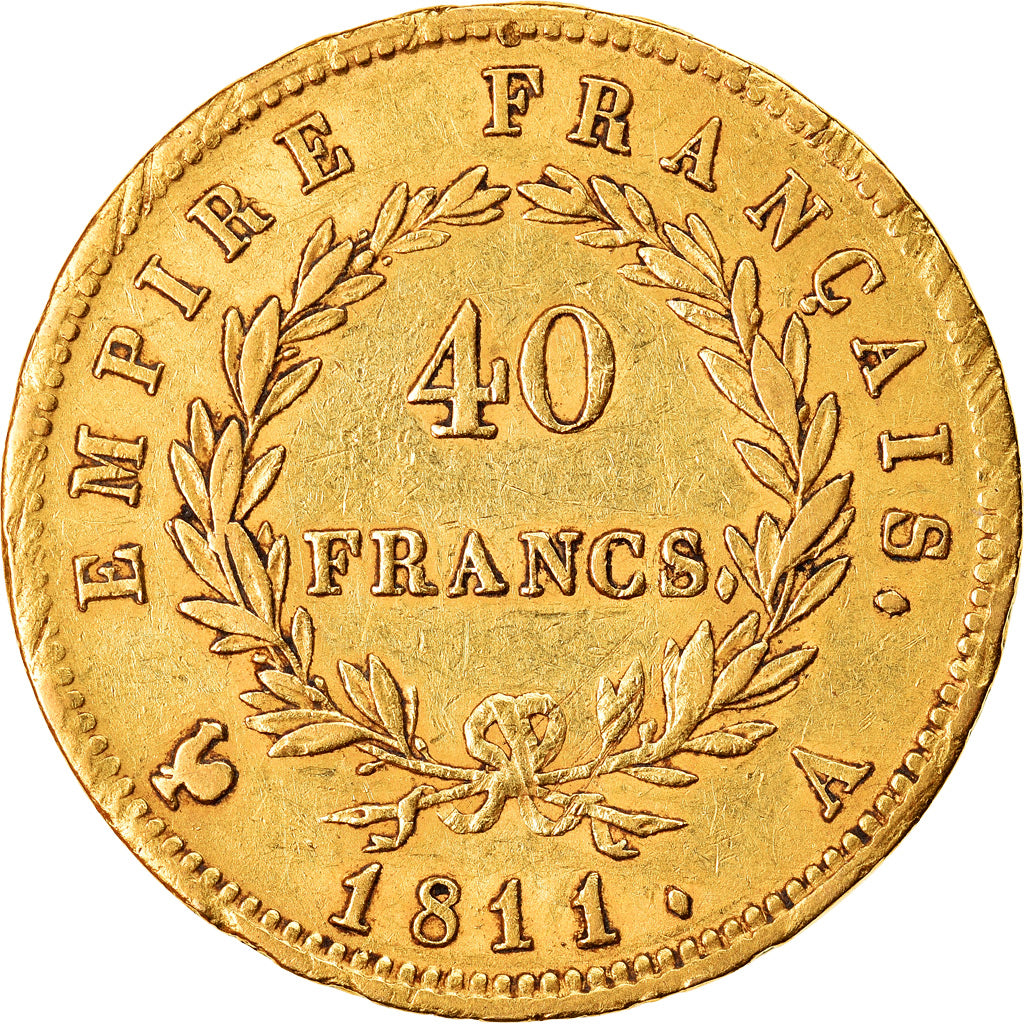 Moneta, Francja, Napoléon I, 40 Francs, 1811, Paris, EF(40-45), Złoto