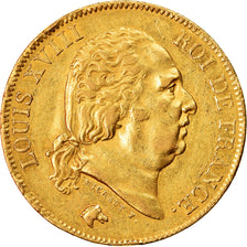Moeda, França, Louis XVIII, Louis XVIII, 40 Francs, 1817, Paris, EF(40-45)