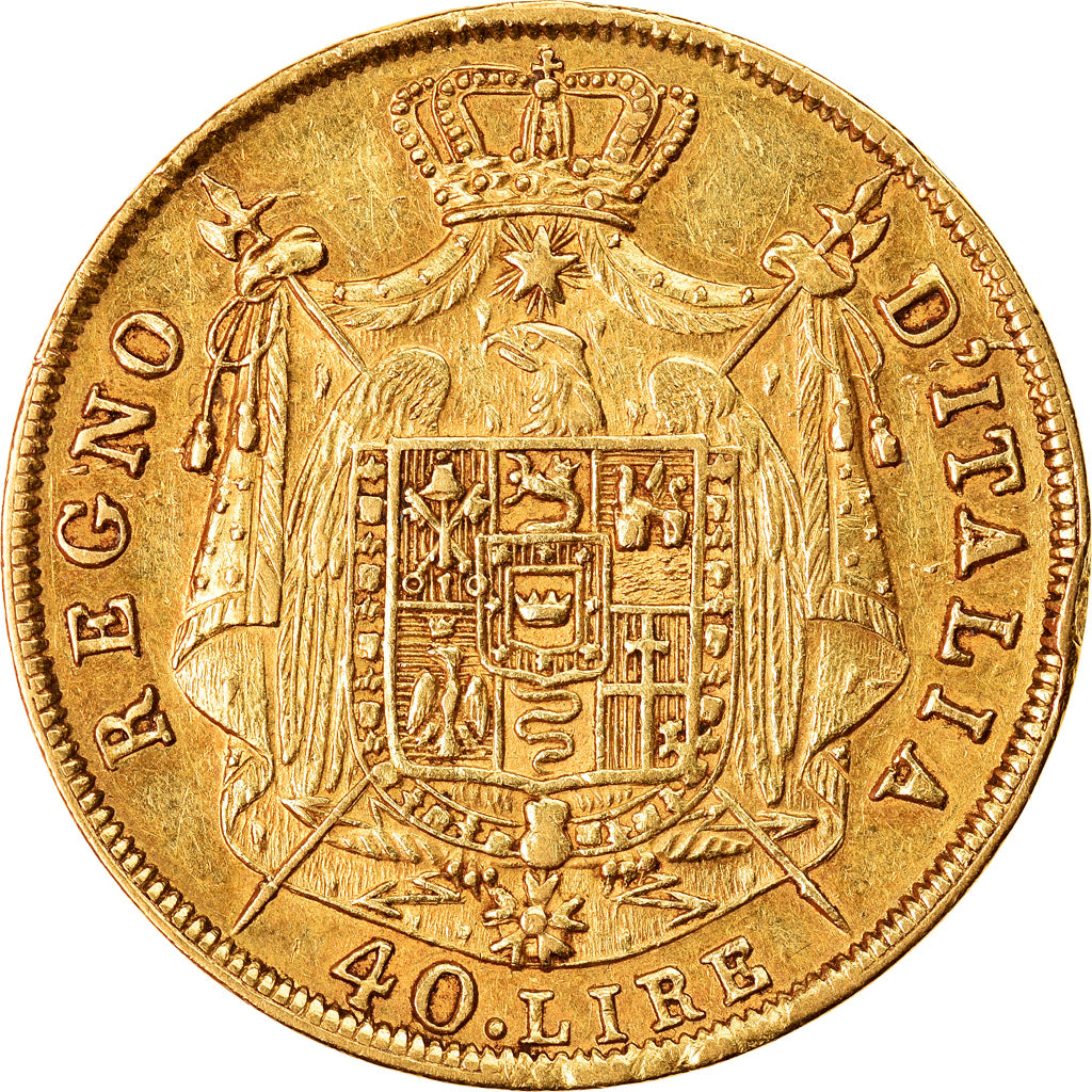 Coin, ITALIAN STATES, KINGDOM OF NAPOLEON, Napoleon I, 40 Lire, 1810, Milan