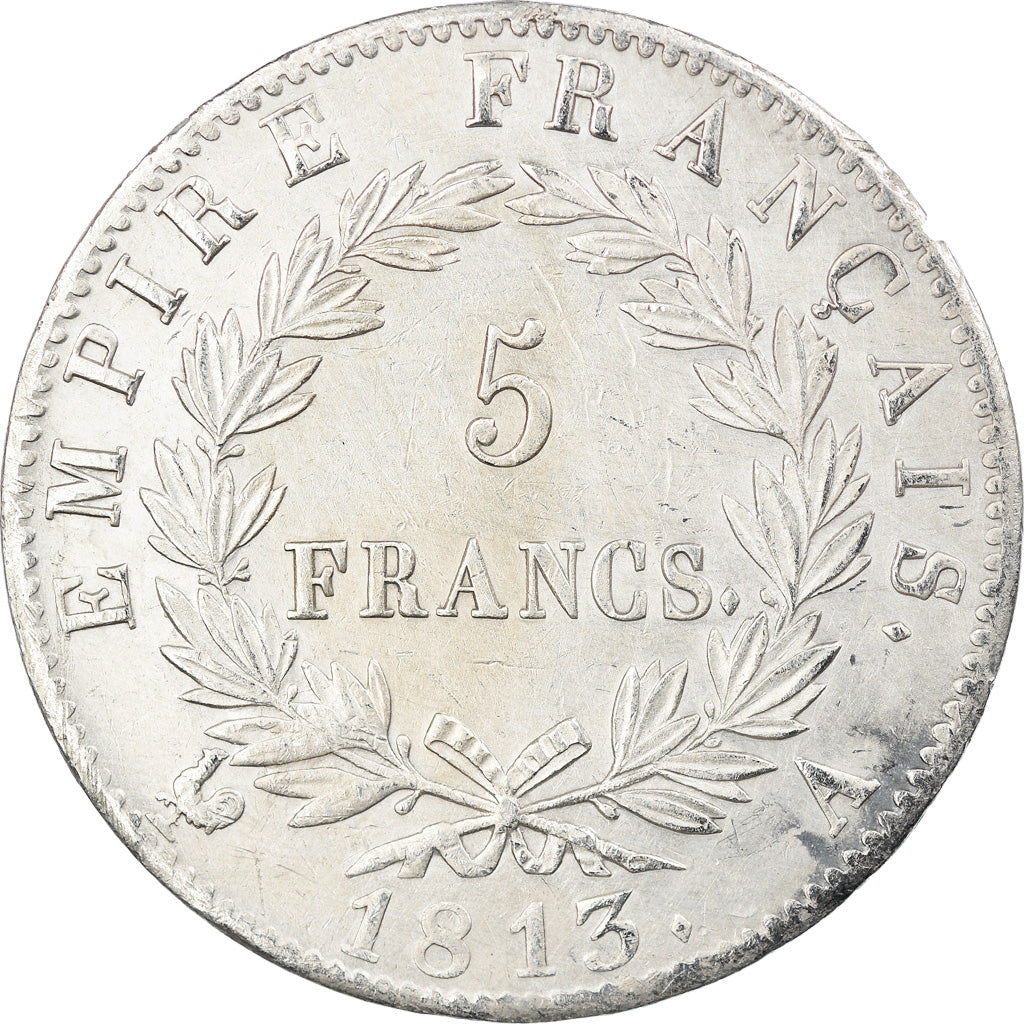 Munten, Frankrijk, Napoleon I, Napoléon I, 5 Francs, 1813, Paris, PR, Zilver