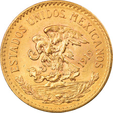 Mexico, 20 Pesos, 1919, Mexico City, AU(55-58), Gold, KM:478