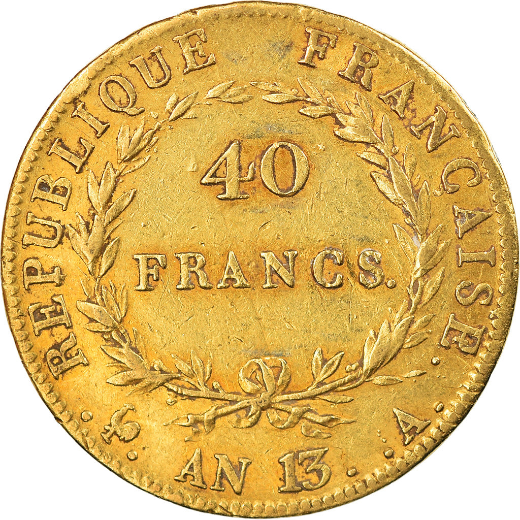 Moneta, Francia, Napoleon I, Napoléon I, 40 Francs, AN 13, Paris, BB, Oro