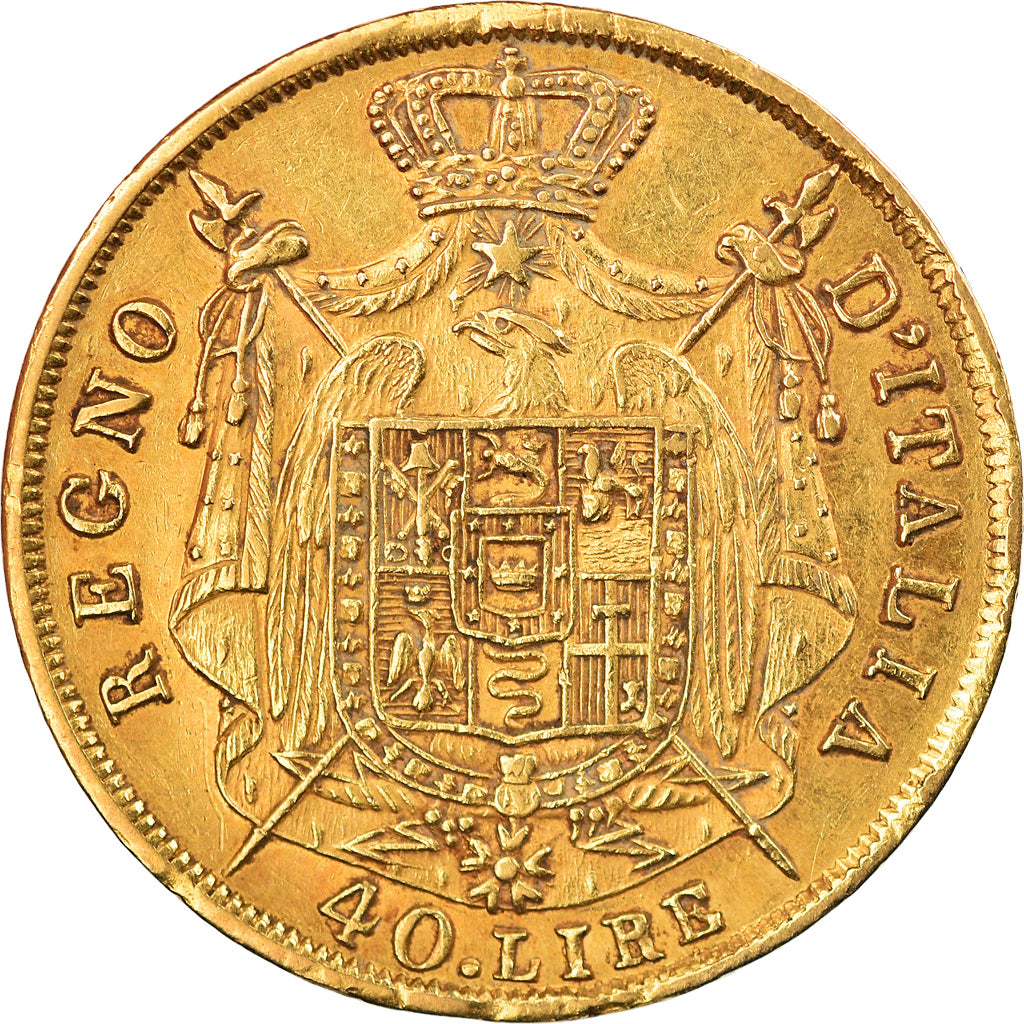 Coin, ITALIAN STATES, KINGDOM OF NAPOLEON, Napoleon I, 40 Lire, 1810, Milan