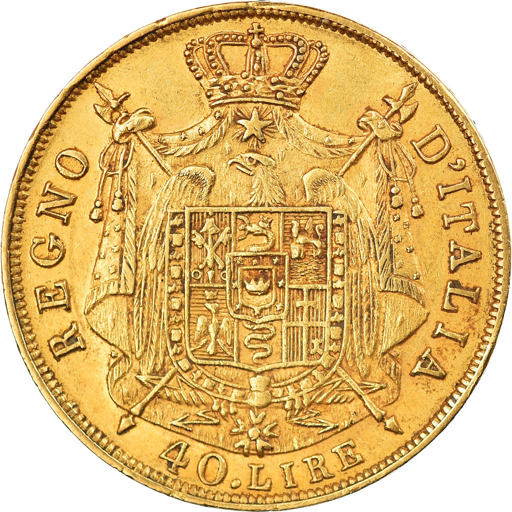 Coin, ITALIAN STATES, KINGDOM OF NAPOLEON, Napoleon I, 40 Lire, 1814, Milan