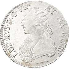 Moeda, França, Louis XVI, Écu de Béarn aux branches d'olivier, Ecu, 1784