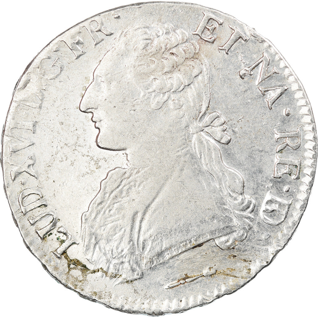 Munten, Frankrijk, Louis XVI, Écu de Béarn aux branches d'olivier, Ecu, 1786