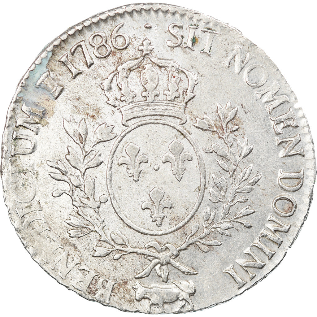 Munten, Frankrijk, Louis XVI, Écu de Béarn aux branches d'olivier, Ecu, 1786