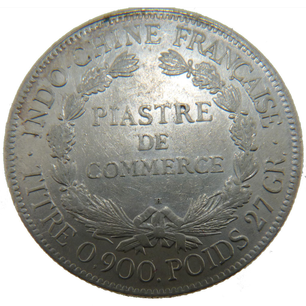 Indochine, 1 Piastre, 1922, Heaton, EF(40-45), Silver, Lecompte #299, 26.80