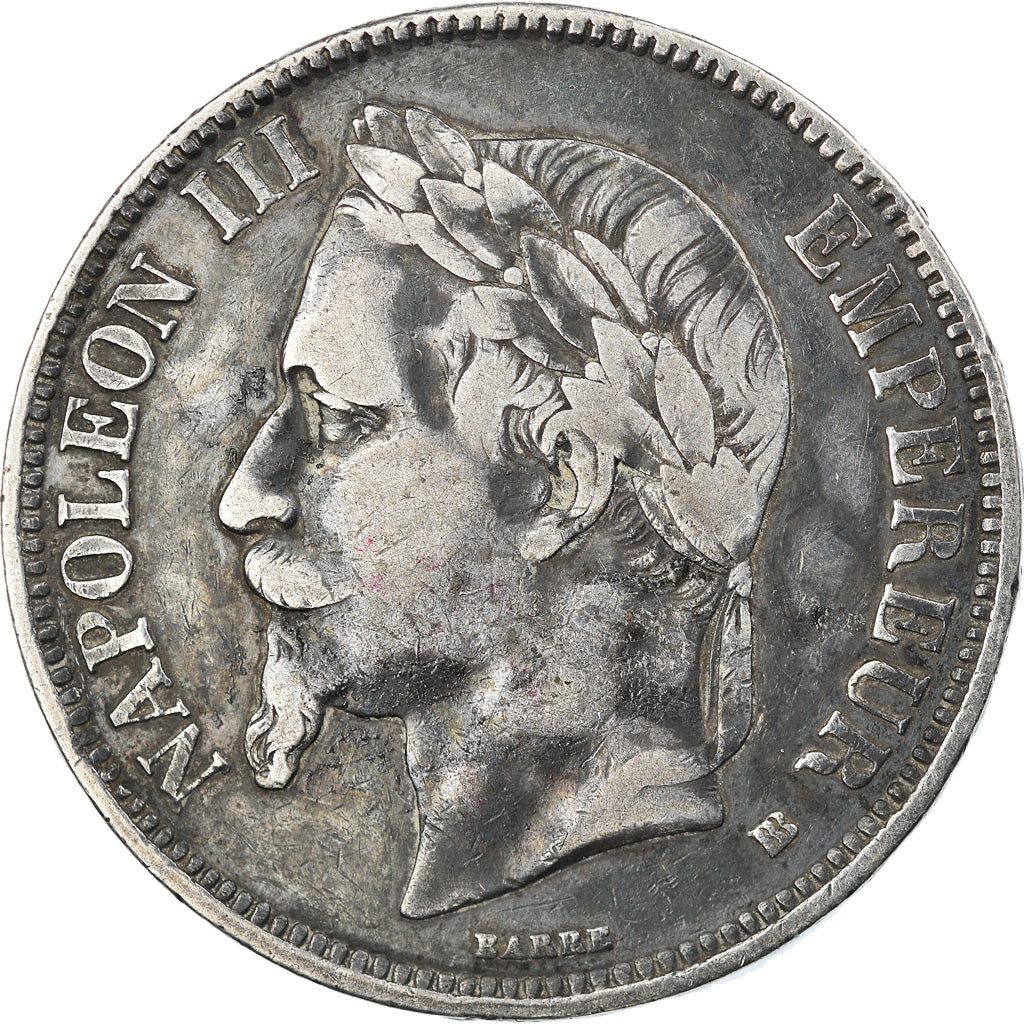 Coin, France, Napoléon III, 5 Francs, 1869, Strasbourg, VF(30-35), Silver