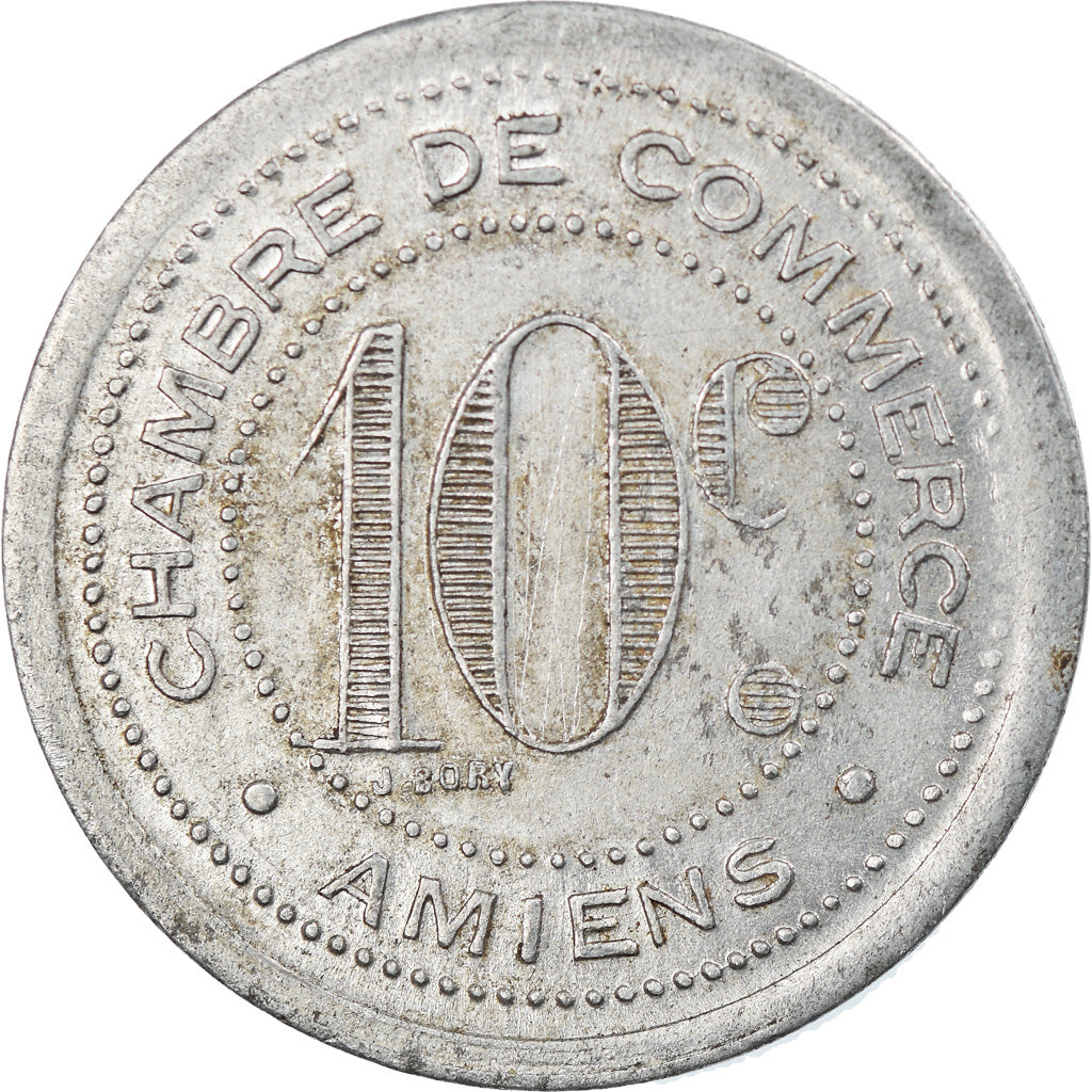 Coin, France, Chambre de Commerce, Amiens, 10 Centimes, 1920, EF(40-45)