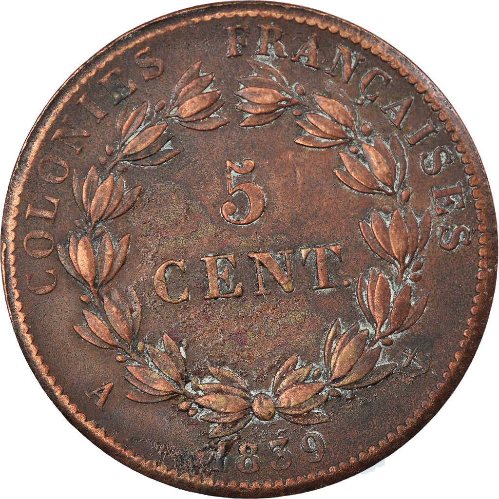 Coin, FRENCH COLONIES, Louis - Philippe, 5 Centimes, 1839, Paris, EF(40-45)
