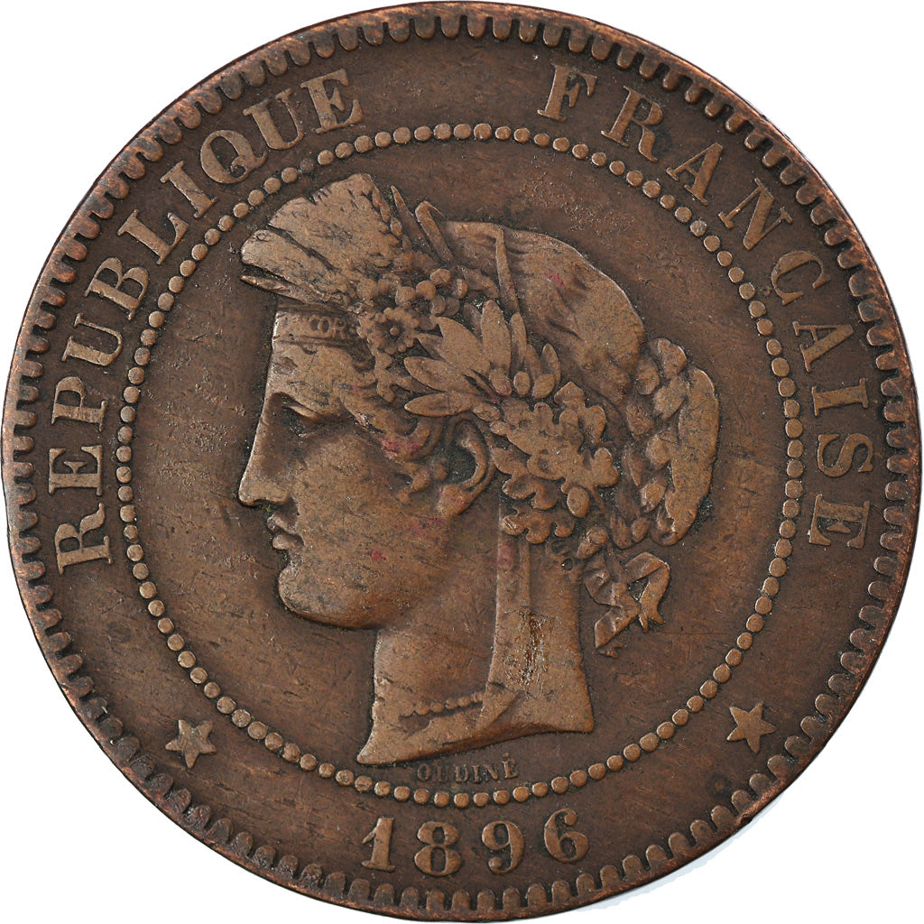 Coin, France, Cérès, 10 Centimes, 1896, Paris, VF(30-35), Bronze, KM:815.1
