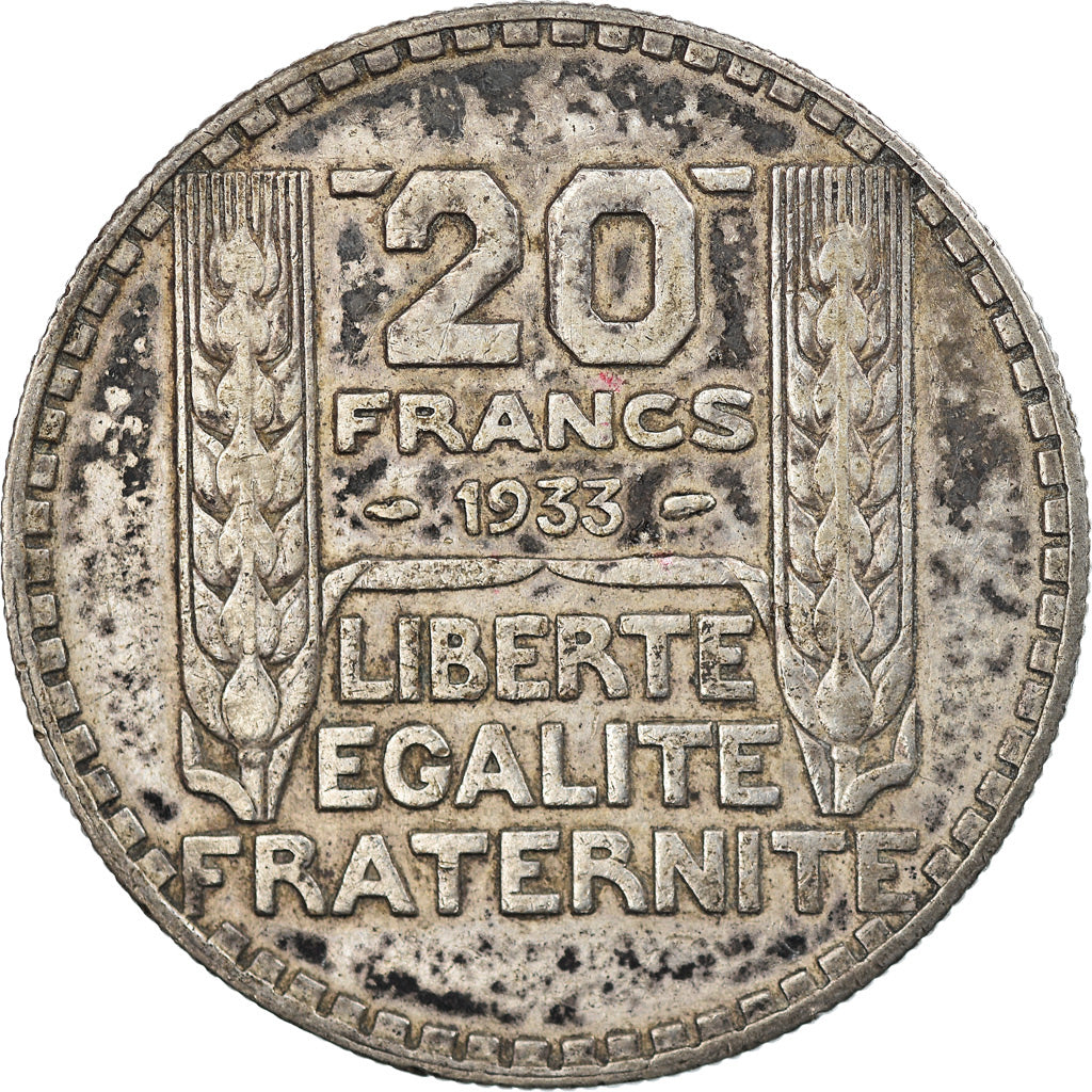 Coin, France, Turin, 20 Francs, 1933, Paris, VF(20-25), Silver, KM:879