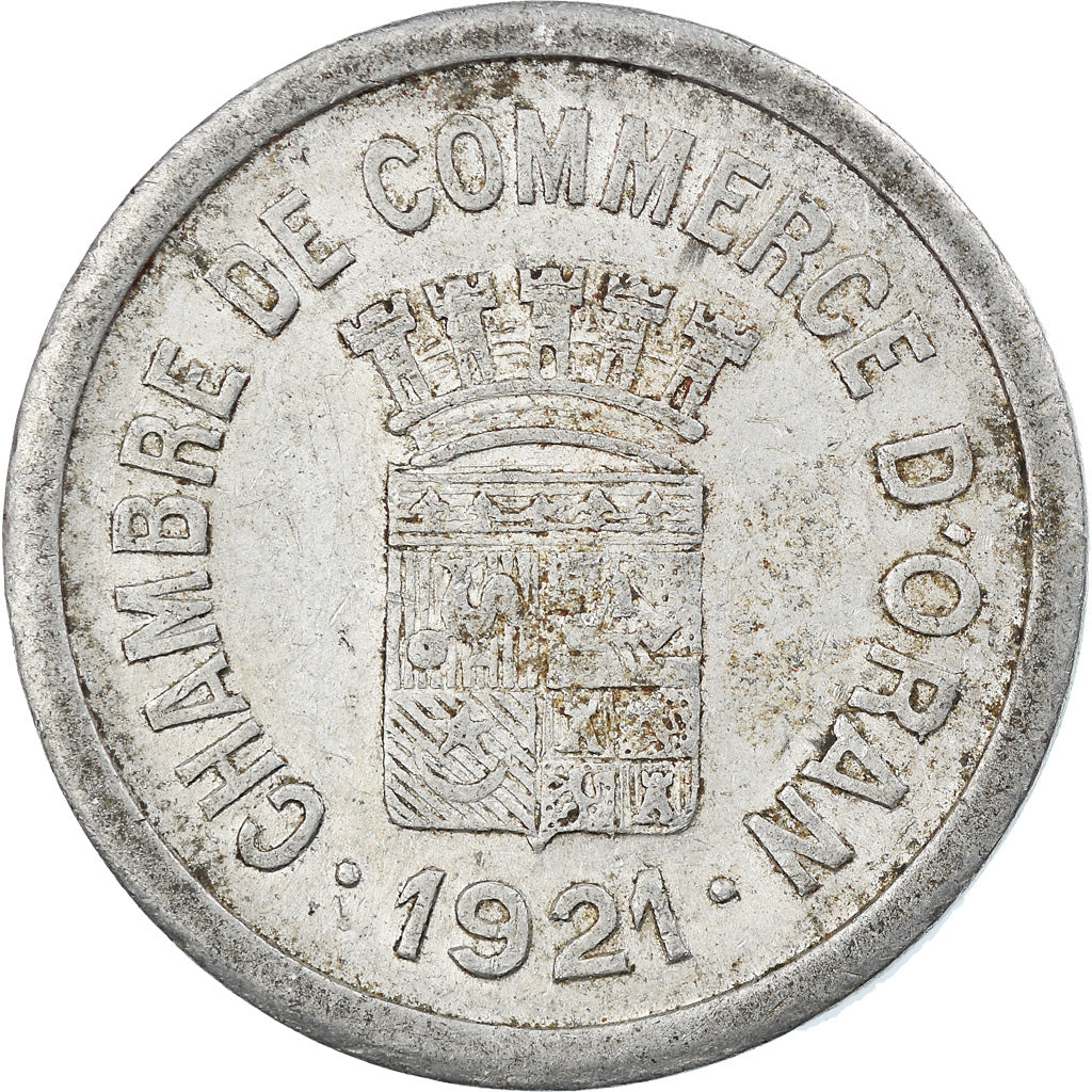 Coin, Algeria, Oran, 10 Centimes, 1921, EF(40-45), Aluminium, Elie:10.2