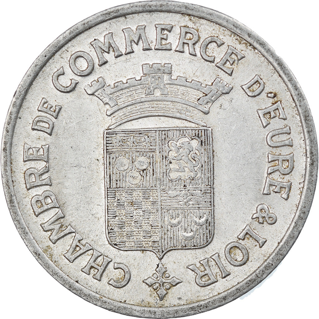 Coin, France, Eure et Loir, 25 Centimes, 1922, EF(40-45), Aluminium, Elie:10.3