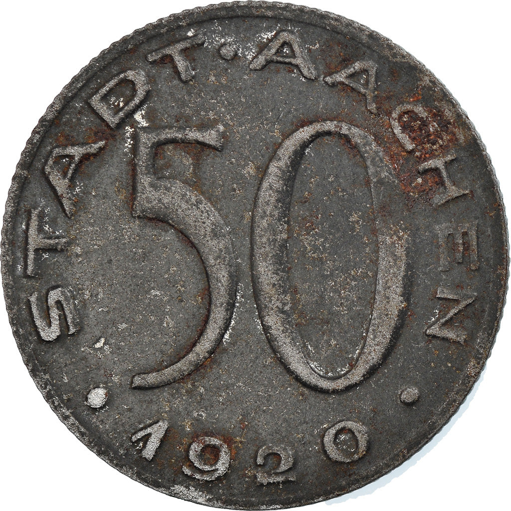 Münze, Deutschland, Aachen, 50 Pfennig, 1920, SS, Iron