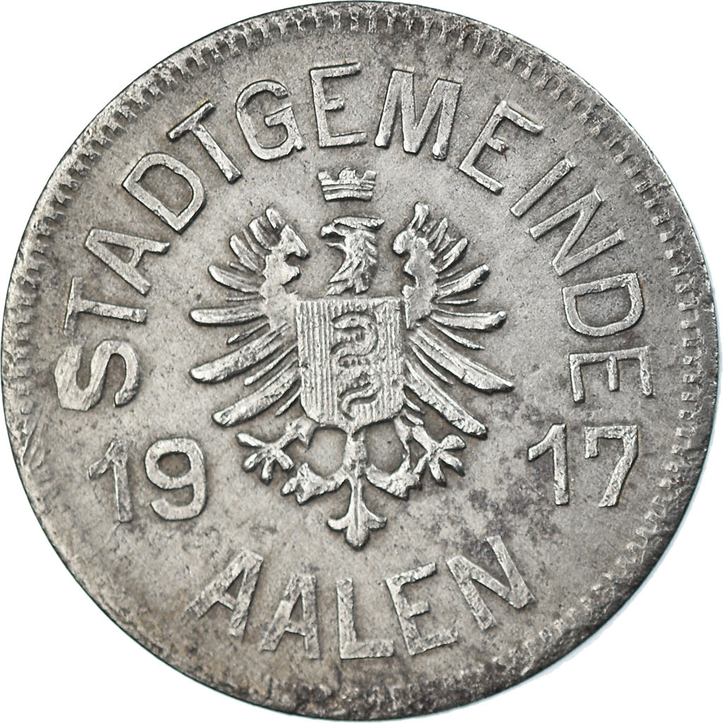 Münze, Deutschland, AALEN, 10 Pfennig, 1917, SS, Iron