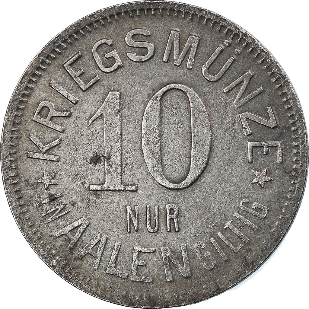 Münze, Deutschland, AALEN, 10 Pfennig, 1917, SS, Iron