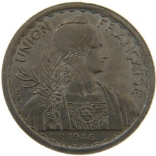 Indochine, 1 Piastre, 1946, MS(60-62), Silver, Lecompte #315, 17.80