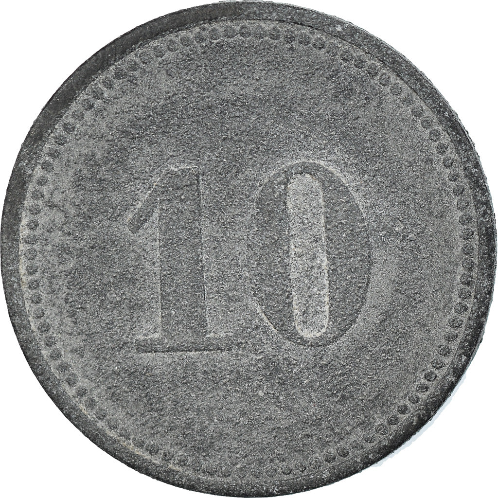 Coin, Germany, Alsfeld, 10 Pfennig, 1917, EF(40-45), Zinc