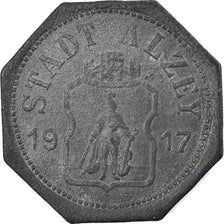 Coin, Germany, Alzey, 10 Pfennig, 1917, EF(40-45), Zinc