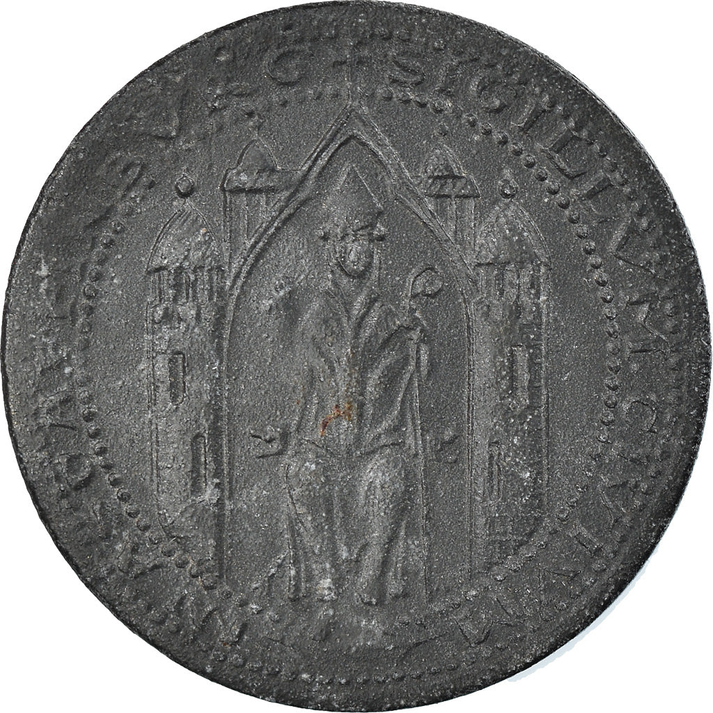 Coin, Germany, Aschaffenburg, 5 Pfennig, 1917, EF(40-45), Zinc
