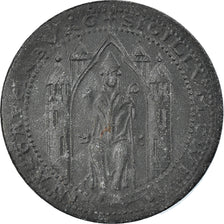 Coin, Germany, Aschaffenburg, 5 Pfennig, 1917, EF(40-45), Zinc