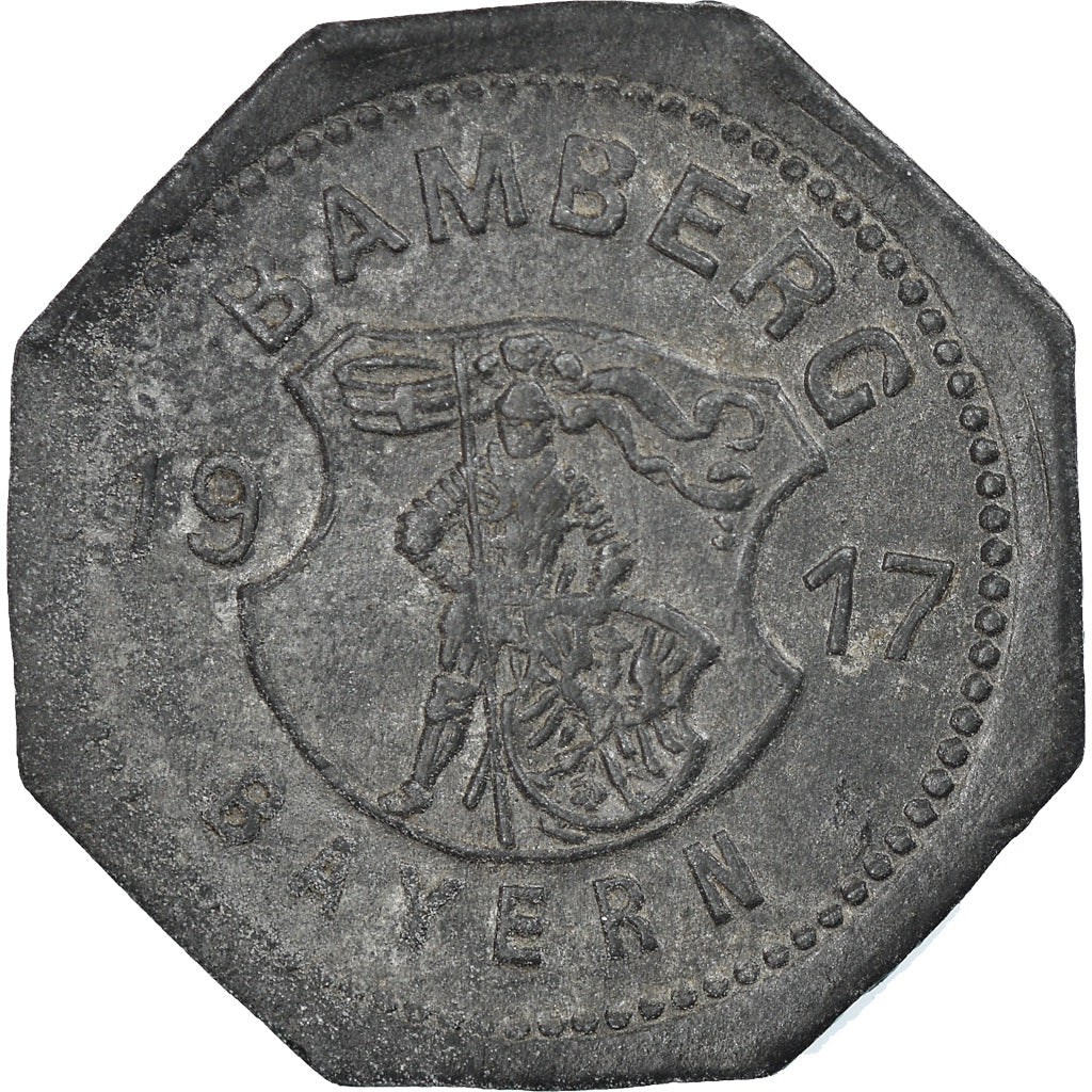 Coin, Germany, Notgeld, Bamberg, 5 Pfennig, 1919, EF(40-45), Zinc