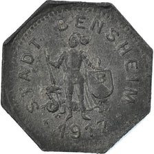 Coin, Germany, Notgeld, Bensheim, 10 Pfennig, 1917, EF(40-45), Zinc