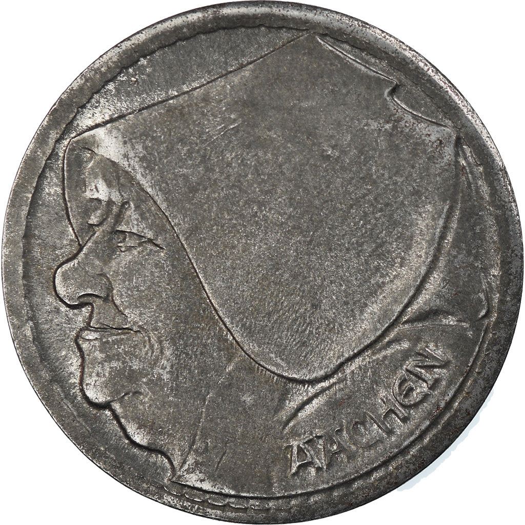 Coin, Germany, Notgeld, Aachen, 10 Pfennig, 1920, EF(40-45), Iron