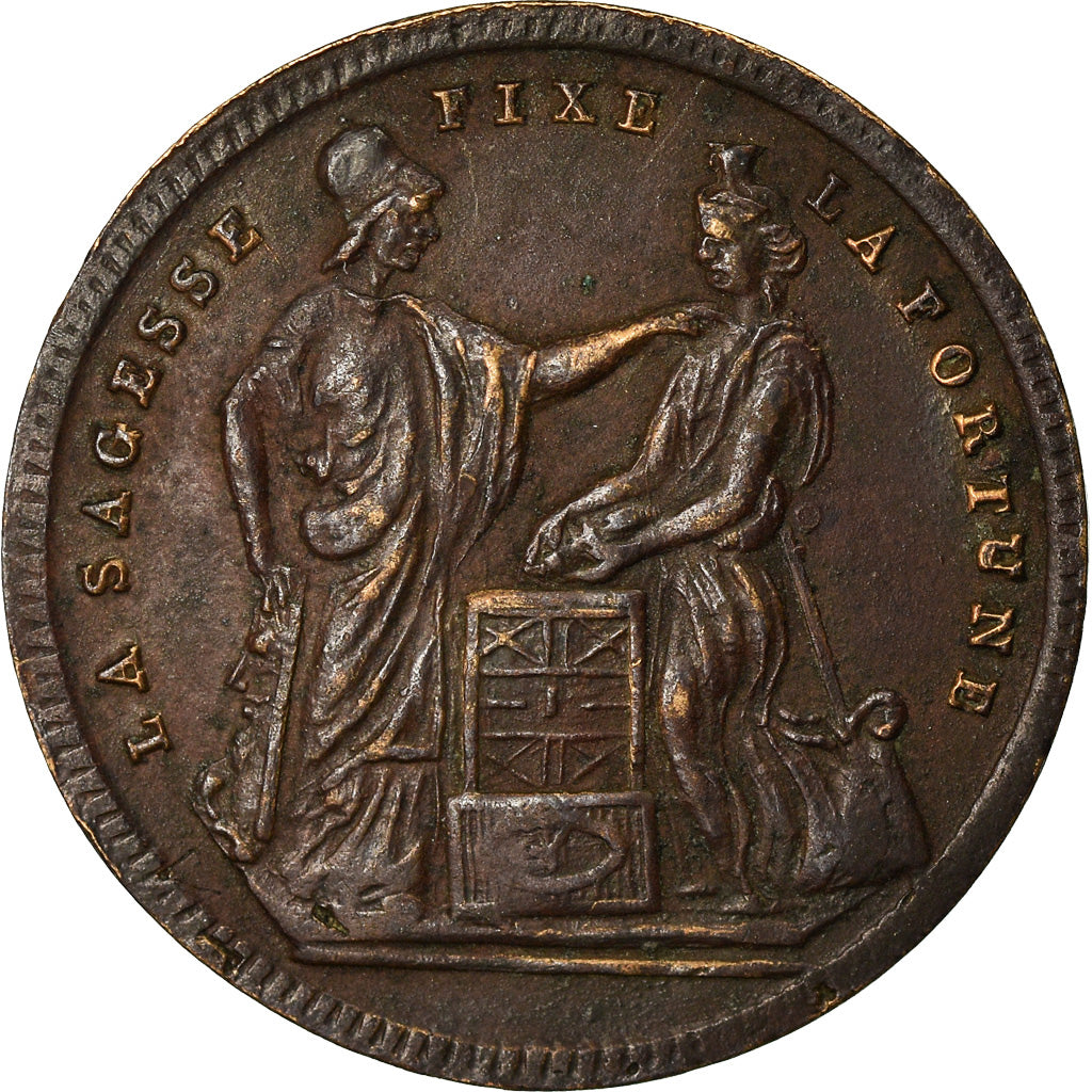 França, Token, Banco de Poupança, 50 Jeton, La Sagesse fixe la Fortune
