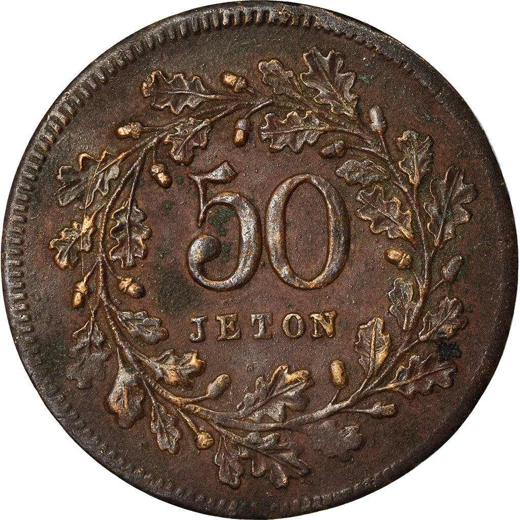 França, Token, Banco de Poupança, 50 Jeton, La Sagesse fixe la Fortune