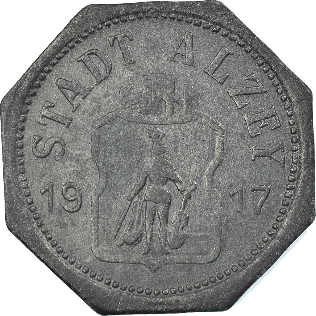 Coin, Germany, Notgeld, Alzey, 10 Pfennig, 1917, EF(40-45), Iron