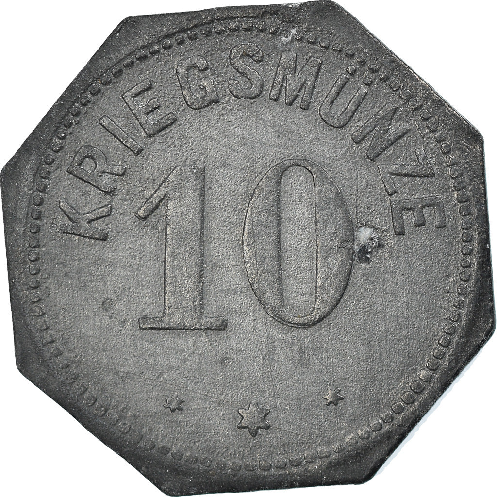 Coin, Germany, Notgeld, Alzey, 10 Pfennig, 1917, EF(40-45), Iron