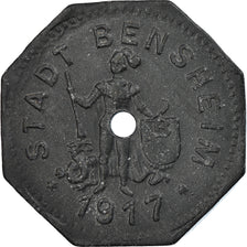Coin, Germany, Notgeld, Bensheim, 5 Pfennig, 1917, EF(40-45), Zinc