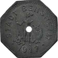 Moneta, Niemcy, Notgeld, Bensheim, 5 Pfennig, 1917, EF(40-45), Cynk