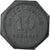 Coin, Germany, Notgeld, Bensheim, 10 Pfennig, 1917, EF(40-45), Iron