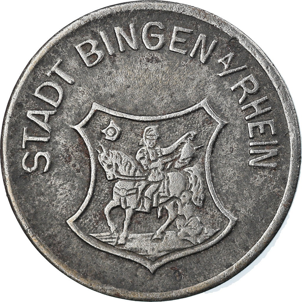 Coin, Germany, Notgeld, Bingen, 10 Pfennig, 1919, EF(40-45), Iron