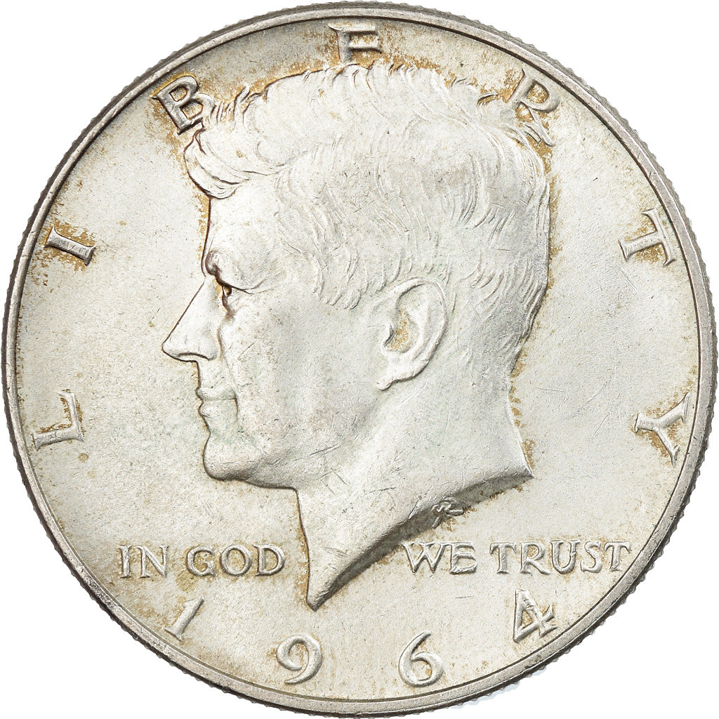 Coin, United States, Kennedy Half Dollar, Half Dollar, 1964, U.S. Mint