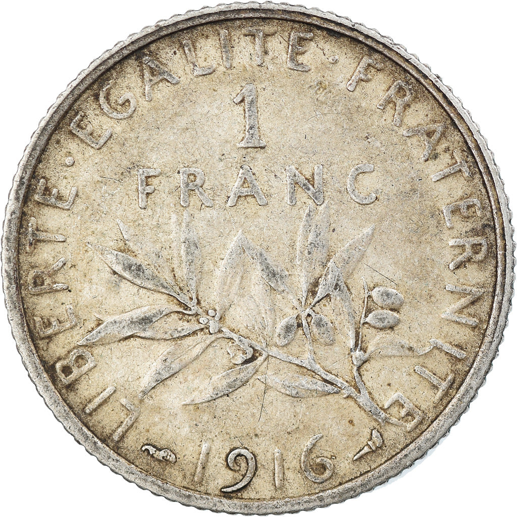 Münze, Frankreich, Semeuse, Franc, 1916, Paris, S, Silber, KM:844.1