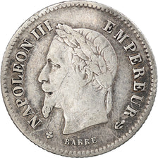 Coin, France, Napoleon III, 20 Centimes, 1867, Strasbourg, EF(40-45), Silver